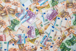 background of all euro bills