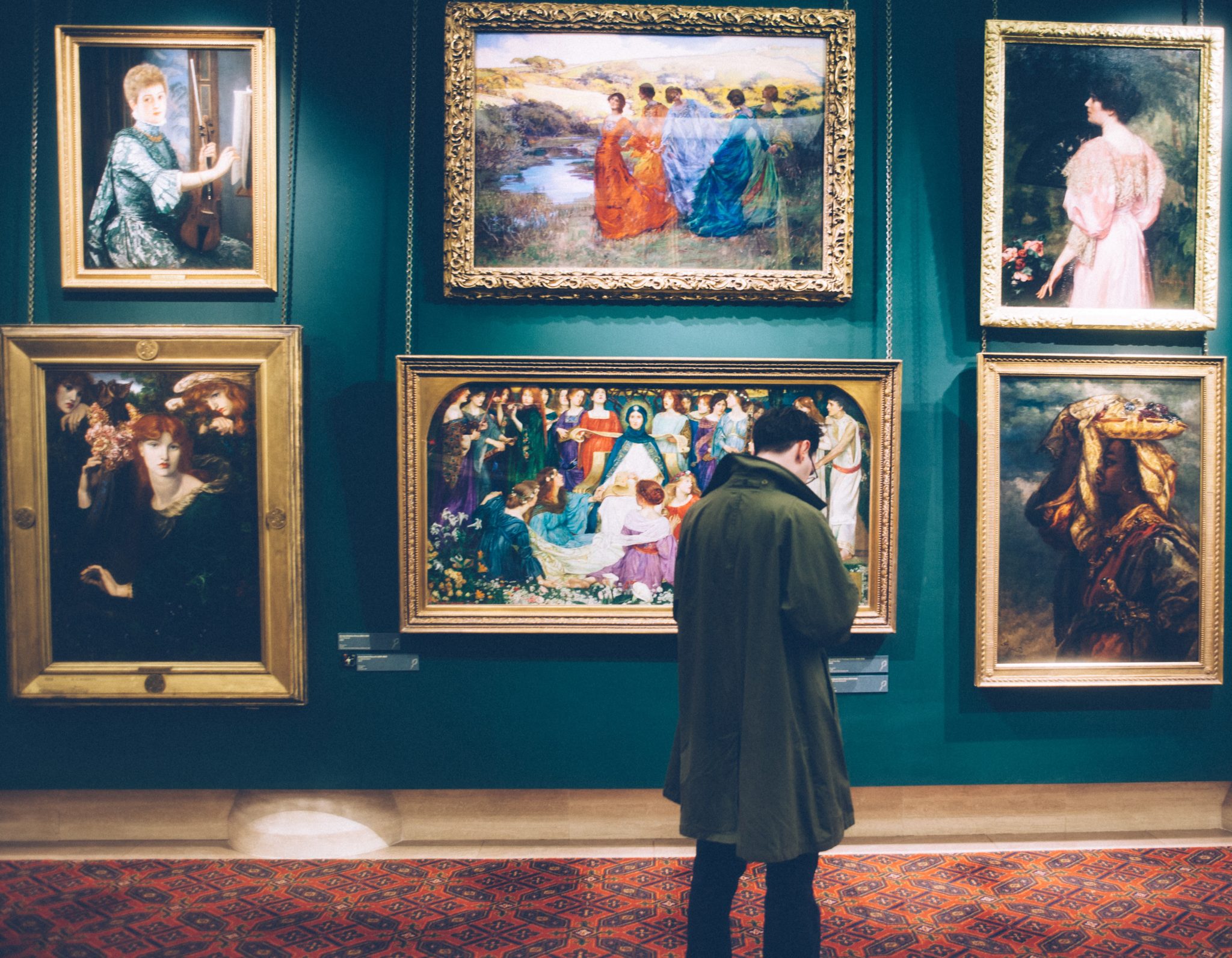 Man in gallery